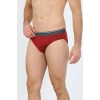 MİRAY- Erkek Pamuk 3lü Bordo Beyaz Gri Likralı Slip