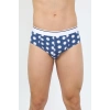 MİRAY- Erkek Pamuk Desenli Likralı Slip Lacivert