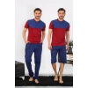 MİRAY- Erkek Penye 3lü Parlamentmavi Parçalı Pijama Takımı