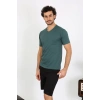 MİRAY- Erkek Penye Petrol Rengi 3lü Pijama Takımı