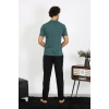 MİRAY- Erkek Penye Petrol Rengi 3lü Pijama Takımı