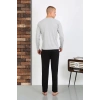 MİRAY- Erkek Penye Uzun Kol Pijama Takımı GRİ