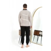 MİRAY- Erkek Polo Yaka Uzun Kol Penye Pijama Takımı Krem