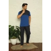 MİRAY- Erkek Saks 3lü Pijama Takım