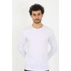 MİRAY- Erkek Sıfır Yaka Uzun Kol Beyaz Fanila