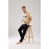 MİRAY- Erkek Ten Rengi Kısa Kol Pijama Takımı