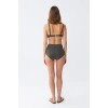 MİRAY- Kadın Basic Haki Pedli Yüksek Bel Bikini Takımı