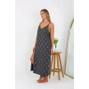 MİRAY- Kadın Büyük Beden İp Askılı Uzun Gecelik