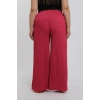 MİRAY- Kadın Büyük Beden Mercan Rengi Rahat Kesim Baggy Tek Alt