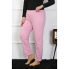 MİRAY- Kadın Büyük Beden Pembe Tek Alt Pijama