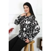 MİRAY- Kadın Büyük Beden Penye Uzun Kol Pijama Takım