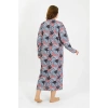 MİRAY- Kadın Büyük Beden Uzun Kol Somon Anne Gecelik