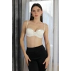 MİRAY- Kadın Destekli Balenli Straplez Sütyen Ekru