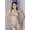 MİRAY- Kadın Destekli İp Dekolte Sütyen Takım 3806 Gri