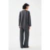 MİRAY- Kadın Füme Yay Burcu Oversize 2 İplik Eşofman Ev Giyim Takımı