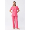 MİRAY- Kadın Kısa Kol Pamuk Penye Pijama Takım Fuşya