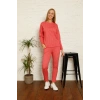 MİRAY- Kadın Pamuk Eşofman Takım Kırmızı