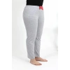 MİRAY- Kadın Pamuklu Büyük Beden Alt Pijama Gri