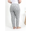 MİRAY- Kadın Pamuklu Büyük Beden Alt Pijama Gri