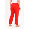 MİRAY- Kadın Pamuklu Büyük Beden Alt Pijama Kırmızı