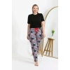 MİRAY- Kadın Pamuklu Büyük Beden Alt Pijama Somon