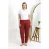 MİRAY- Kadın Pamuklu Büyük Beden Alt Pijama Yavruağzı