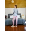 MİRAY- Kadın Penye Uzun Kol Pijama Takım