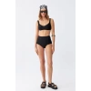 MİRAY- Kadın Siyah Pedli Kare Yaka Yüksek Bel Bikini Takımı