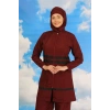 MİRAY- Kadın Tam Tesettür Mayo Bordo
