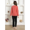 MİRAY- Kız Çocuk Penye Pijama Takım Mercan