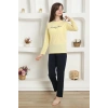 MİRAY- Kız Çocuk Penye Pijama Takım Sarı
