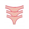 MİRAY- Pamuklu 3lü Tanga Külot Pudra