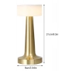 Modern Led Abajur Masa Lambası Dokunmatik 3 Mod Kademeli Şarjlı Dokunm Gold Masa Lambası Orta Kafa