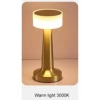 Modern Led Abajur Masa Lambası Dokunmatik 3 Mod Kademeli Şarjlı Dokunm Gold Masa Lambası Orta Kafa