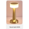 Modern Led Abajur Masa Lambası Dokunmatik 3 Mod Kademeli Şarjlı Dokunm Gold Masa Lambası Orta Kafa