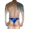 MODLİVE Arkası Büzgülü Mavi Lame Brazillian Slip