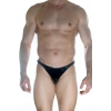 MODLİVE Erkek Arkası Büzgülü Siyah Lame Brazillian Slip