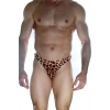 MARSİLYAN- Erkek Arkası Metalli Leopar Tanga Çamaşır