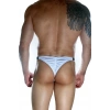 MARSİLYAN- Erkek Beyaz Arkası Büzgülü Brazillian Slip