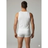 MODLİVE Erkek Beyaz File Tank Top Boxer Takımı
