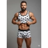 MODLİVE Erkek Desenli Tank Top Boxer Takım