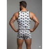 MODLİVE Erkek Desenli Tank Top Boxer Takım