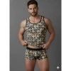 MODLİVE Erkek Desenli Tank Top Boxer Takımı