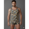 MODLİVE Erkek Desenli Tank Top Boxer Takımı