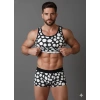 MODLİVE Erkek Desenli Tank Top Boxer Takımı