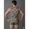 MODLİVE Erkek Desenli Tank Top Boxer Takımı