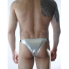 MODLİVE Erkek Gümüş Lame Brazillian Slip