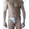 MODLİVE Erkek Gümüş Lame Brazillian Slip