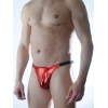 MODLİVE Erkek Kırmızı Lame Brazillian Slip