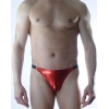 MODLİVE Erkek Kırmızı Lame Brazillian Slip